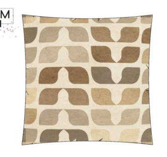 卡其色印花抱枕SU模型下载_sketchup草图大师SKP模型