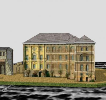 意大利城堡建筑SU模型下载_sketchup草图大师SKP模型