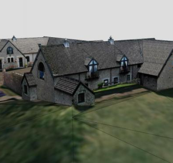 庄园法庭房子建筑SU模型下载_sketchup草图大师SKP模型