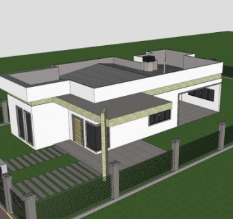 现代建筑房子建筑SU模型下载_sketchup草图大师SKP模型