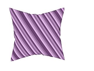 紫色条纹枕头SU模型下载_sketchup草图大师SKP模型