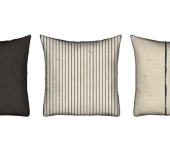 简约风条纹抱枕系列SU模型下载_sketchup草图大师SKP模型