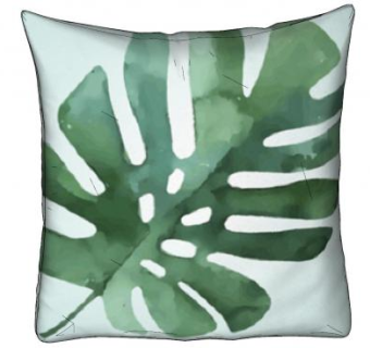 大叶枕头SU模型下载_sketchup草图大师SKP模型