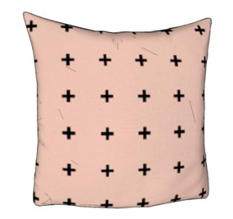 十字印花粉底抱枕SU模型下载_sketchup草图大师SKP模型