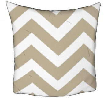 白茶色W条纹抱枕SU模型下载_sketchup草图大师SKP模型