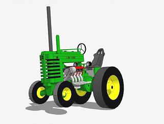 农用拖拉机模型_su模型下载 草图大师模型_SKP模型