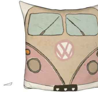 卡通印花抱枕SU模型下载_sketchup草图大师SKP模型