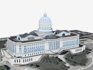 密苏里州国会大厦建筑SU模型下载_sketchup草图大师SKP模型