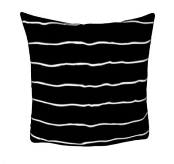 白色条纹黑底抱枕SU模型下载_sketchup草图大师SKP模型