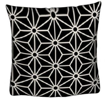 花纹黑底抱枕SU模型下载_sketchup草图大师SKP模型