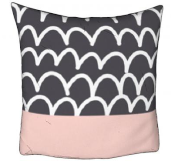 简约风双色印花抱枕SU模型下载_sketchup草图大师SKP模型