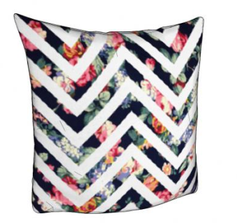 花卉条纹枕头SU模型下载_sketchup草图大师SKP模型