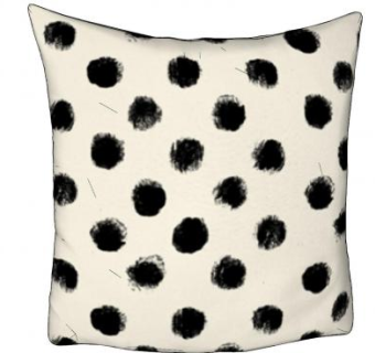 黑点白底简约抱枕SU模型下载_sketchup草图大师SKP模型