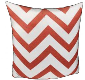 红白色W字形抱枕SU模型下载_sketchup草图大师SKP模型