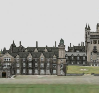 巴尔莫勒尔堡房子SU模型下载_sketchup草图大师SKP模型