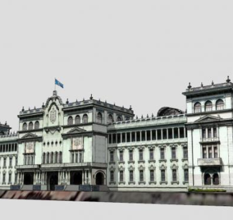 国家文化宫殿建筑SU模型下载_sketchup草图大师SKP模型