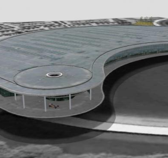 现代迈凯轮技术中心建筑SU模型下载_sketchup草图大师SKP模型