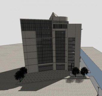 罗马尼亚建筑办公楼SU模型下载_sketchup草图大师SKP模型