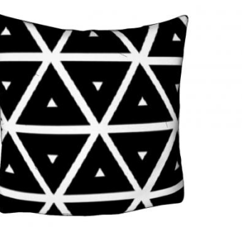 三角几何黑色抱枕SU模型下载_sketchup草图大师SKP模型