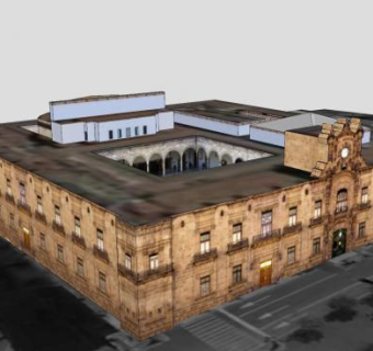 瓜达拉哈拉宫殿建筑SU模型下载_sketchup草图大师SKP模型