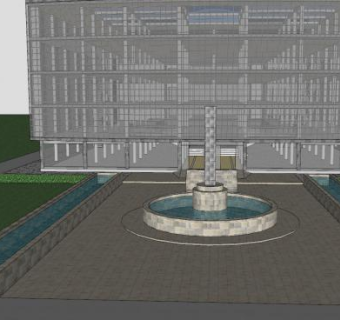 现代建筑购物中心SU模型下载_sketchup草图大师SKP模型