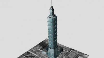 台北高层建筑SU模型下载_sketchup草图大师SKP模型