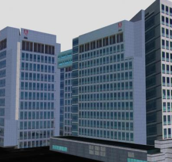 奥多比公司建筑SU模型下载_sketchup草图大师SKP模型