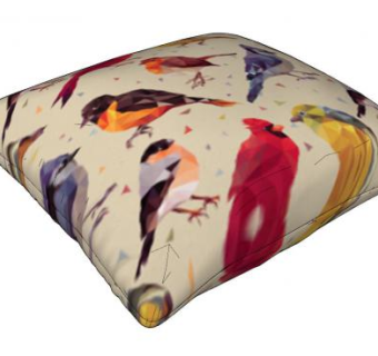 鸟雀印花抱枕SU模型下载_sketchup草图大师SKP模型