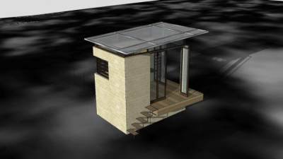 隐匿处房子建筑SU模型下载_sketchup草图大师SKP模型