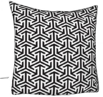 几何图案黑白抱枕SU模型下载_sketchup草图大师SKP模型