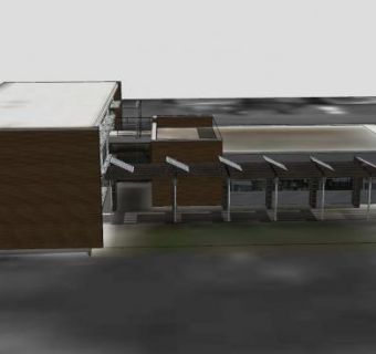 白岩城运营大厦建筑SU模型下载_sketchup草图大师SKP模型