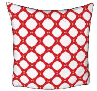 红网印花白底枕头SU模型下载_sketchup草图大师SKP模型