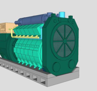 12V柴油发电机SU模型_su模型下载 草图大师模型_SKP模型