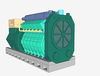 12V柴油发电机SU模型_su模型下载 草图大师模型_SKP模型
