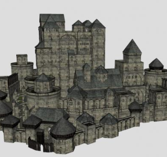 萨尔瓦多勋爵堡垒建筑SU模型下载_sketchup草图大师SKP模型