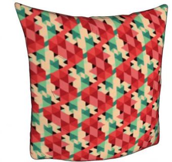 几何个性印花抱枕SU模型下载_sketchup草图大师SKP模型