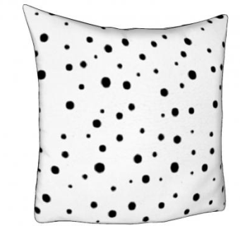 黑斑点白底抱枕SU模型下载_sketchup草图大师SKP模型