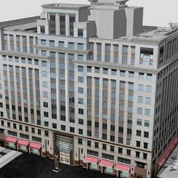 华盛顿特区住宅建筑SU模型下载_sketchup草图大师SKP模型