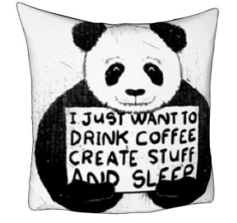 熊猫英文抱枕SU模型下载_sketchup草图大师SKP模型