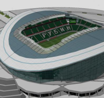世界体育场建筑SU模型下载_sketchup草图大师SKP模型