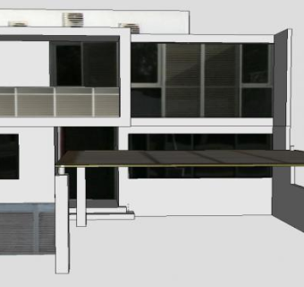 瓦斯尔广场联排别墅建筑SU模型下载_sketchup草图大师SKP模型