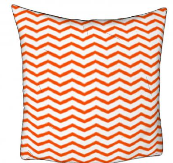 橙白色简约抱枕SU模型下载_sketchup草图大师SKP模型