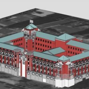 总督府总统办公楼SU模型下载_sketchup草图大师SKP模型