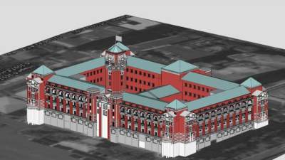 总督府总统办公楼SU模型下载_sketchup草图大师SKP模型