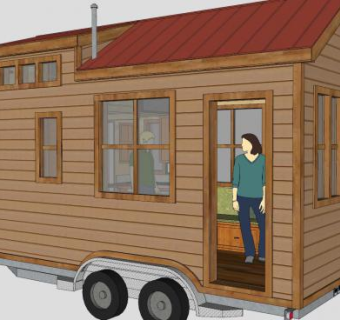 屋顶阁楼屋子建筑SU模型下载_sketchup草图大师SKP模型