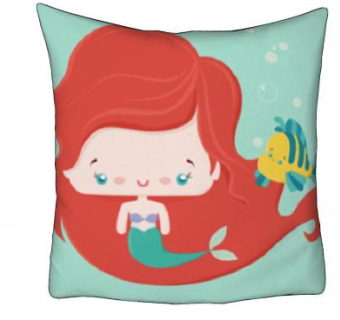 小美人鱼卡通抱枕SU模型下载_sketchup草图大师SKP模型