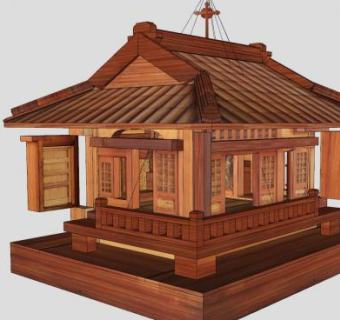 日本家庭日式房子SU模型下载_sketchup草图大师SKP模型