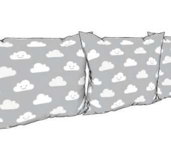 云朵灰色抱枕系列SU模型下载_sketchup草图大师SKP模型