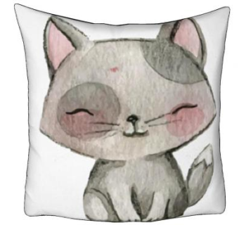 卡通小猫咪抱枕SU模型下载_sketchup草图大师SKP模型