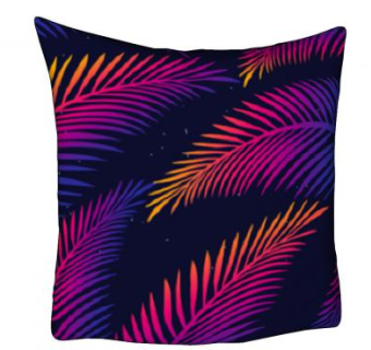 霓虹色树叶抱枕SU模型下载_sketchup草图大师SKP模型